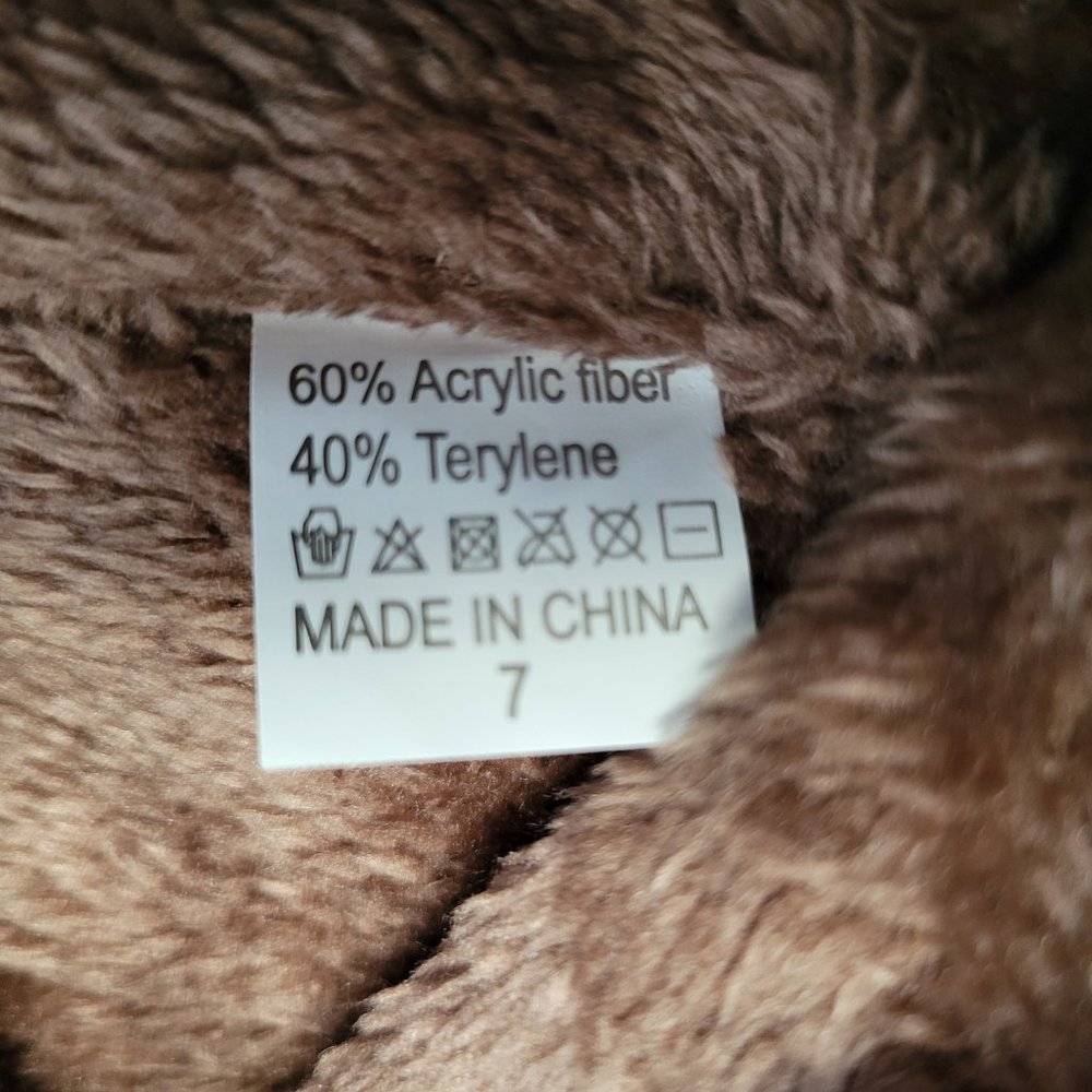 Blue Checkered Fuzzy Beanie Soft Fur Liner Ski Hat With Scarf Warm Knit Stretch - Picture 6 of 6